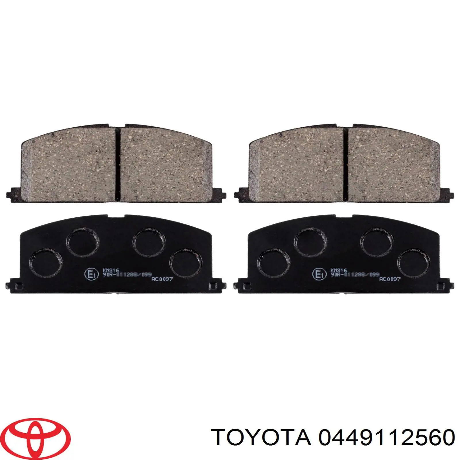 0449112560 Toyota колодки гальмівні передні, дискові