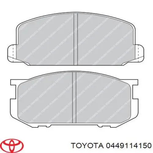 0449114150 Toyota колодки гальмівні передні, дискові