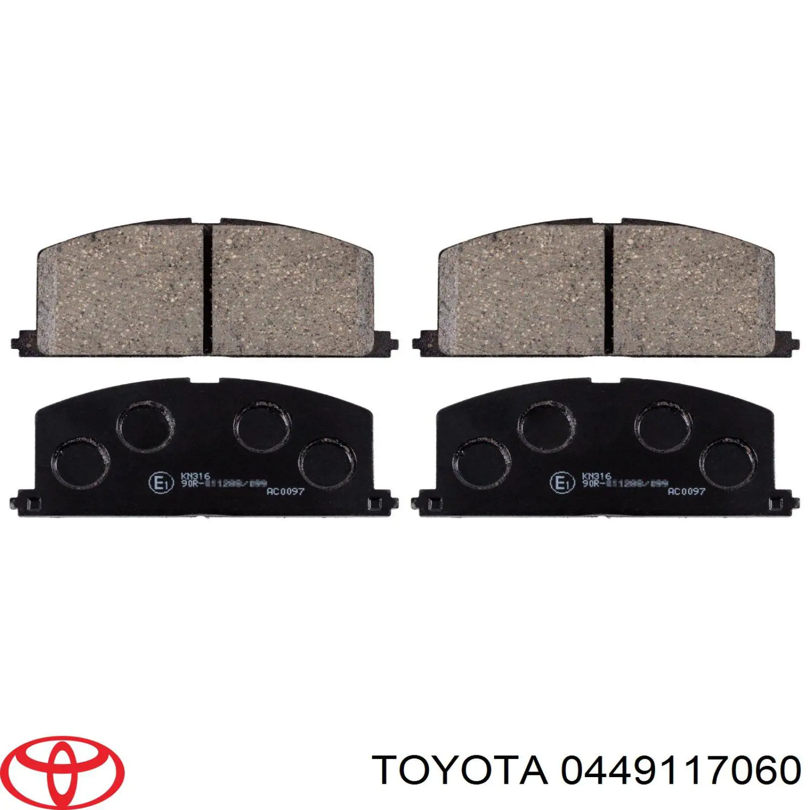 0449117060 Toyota колодки гальмівні передні, дискові