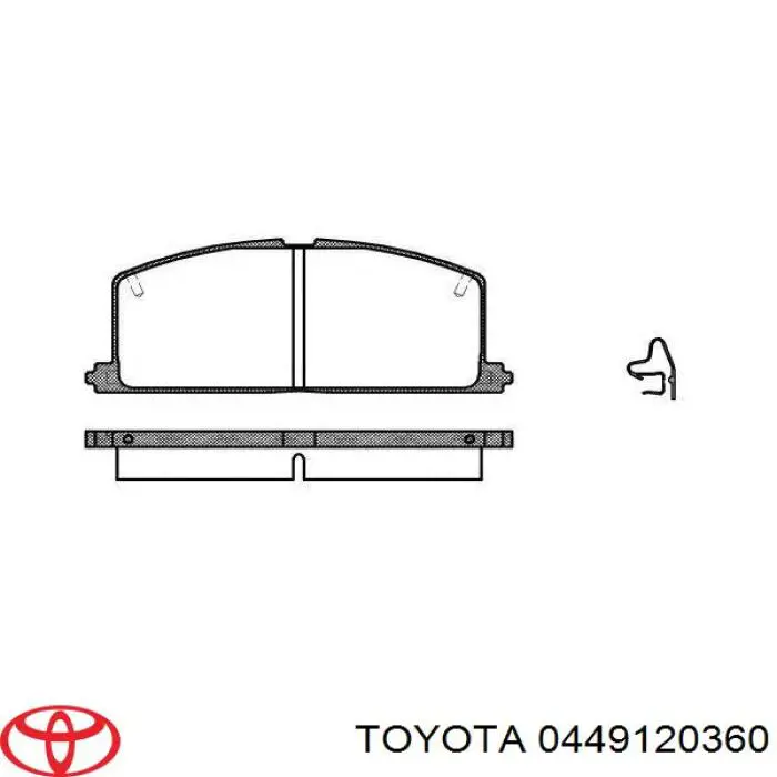 0449120360 Toyota колодки гальмівні передні, дискові