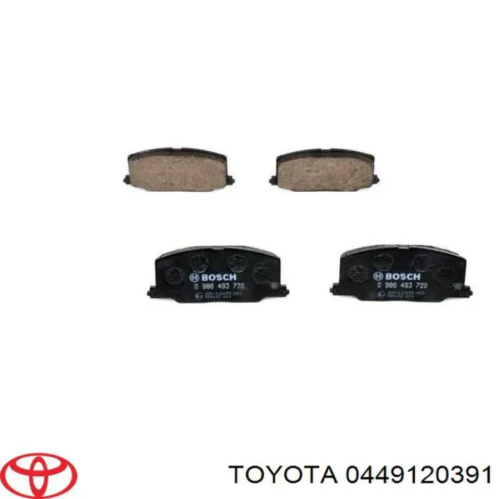 0449120391 Toyota колодки гальмівні передні, дискові