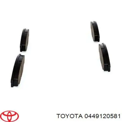 Передні тормозні колодки 0449120581 Toyota
