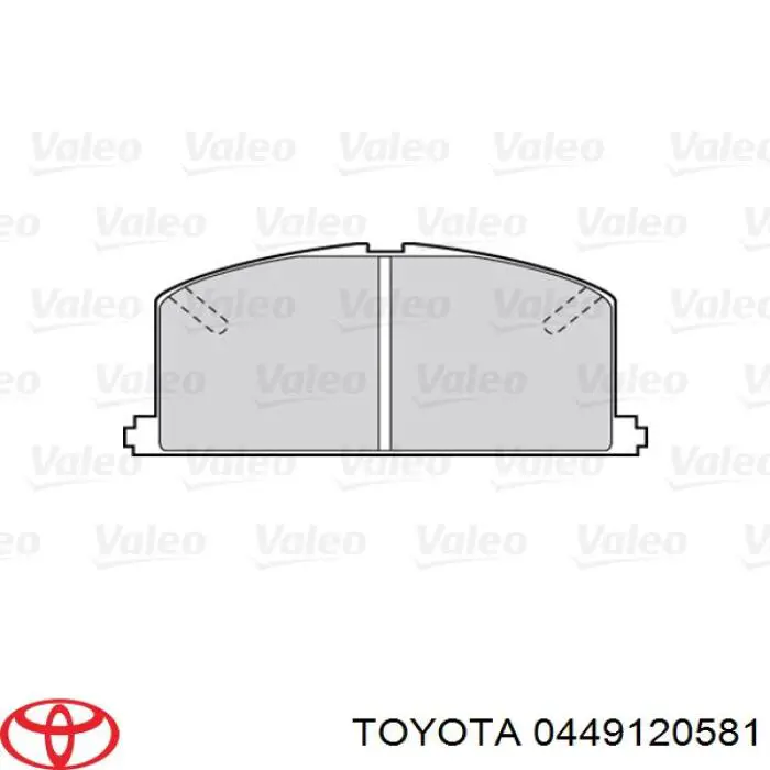 0449120581 Toyota Передні гальмівні колодки