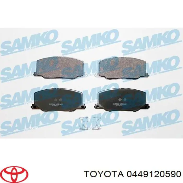 Гальмівні колодки Toyota 0449120590 ціна, від 16.91 USD