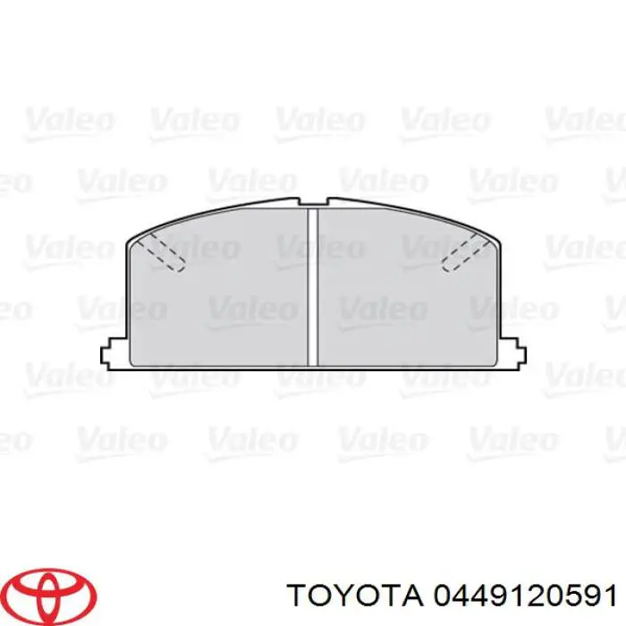 0449120591 Toyota колодки гальмівні передні, дискові