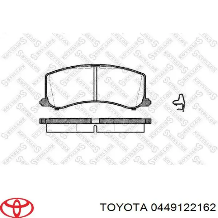 0449122162 Toyota Передні гальмівні колодки