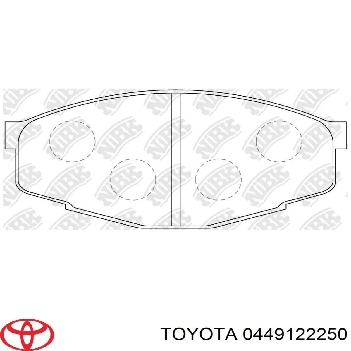 0449122250 Toyota колодки гальмівні передні, дискові