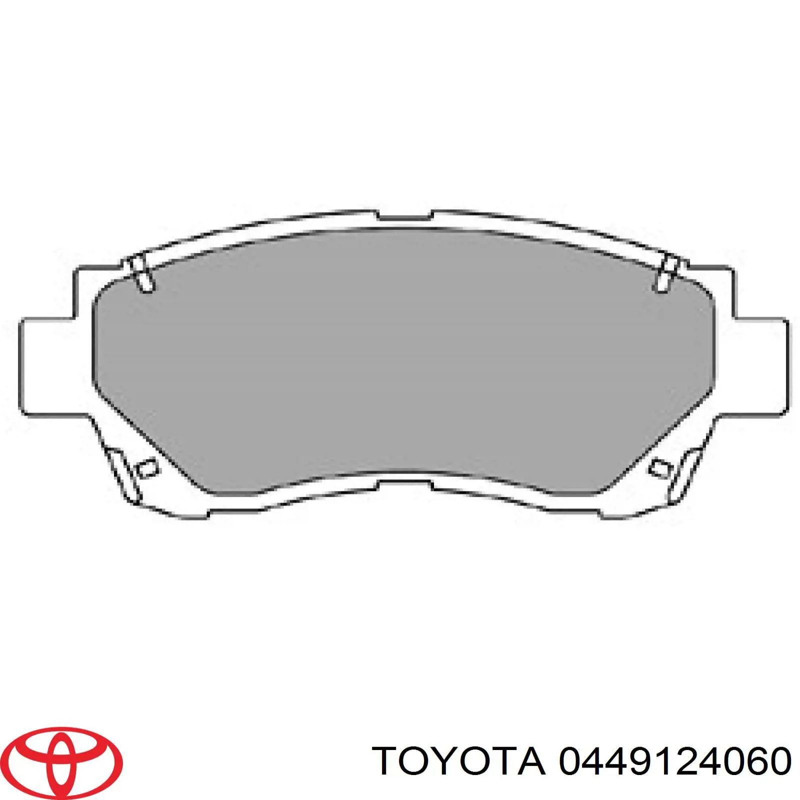 Купити 0449124060 Toyota Колодки гальмівні передні, дискові
