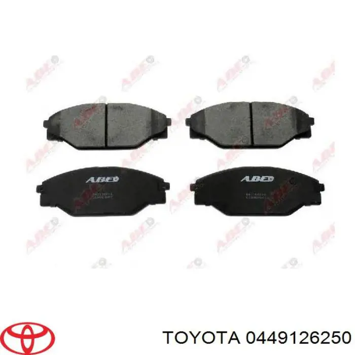 0449126250 Toyota колодки гальмівні передні, дискові