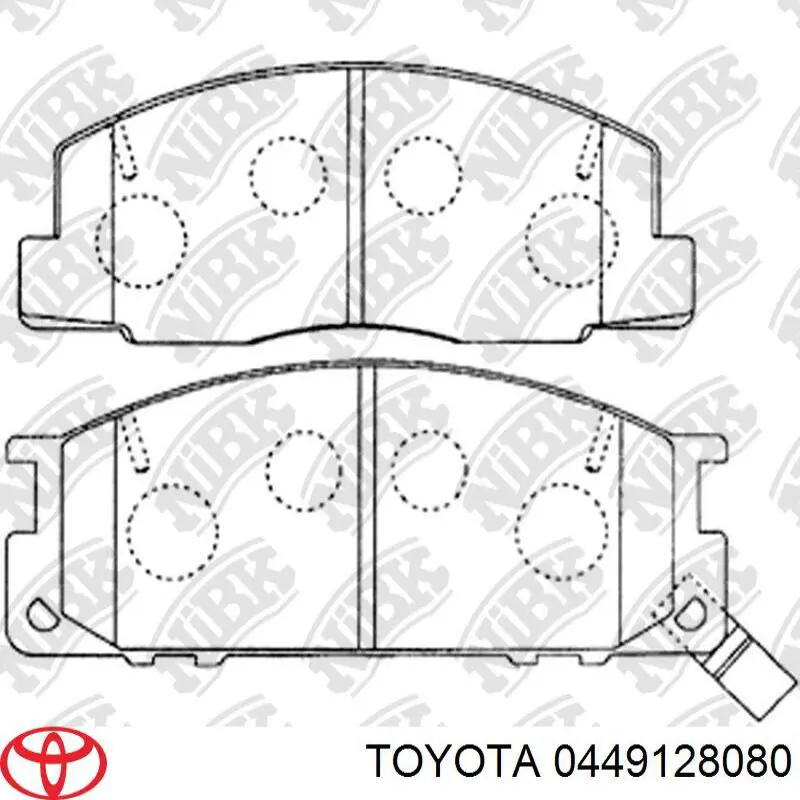 0449128080 Toyota Передні гальмівні колодки