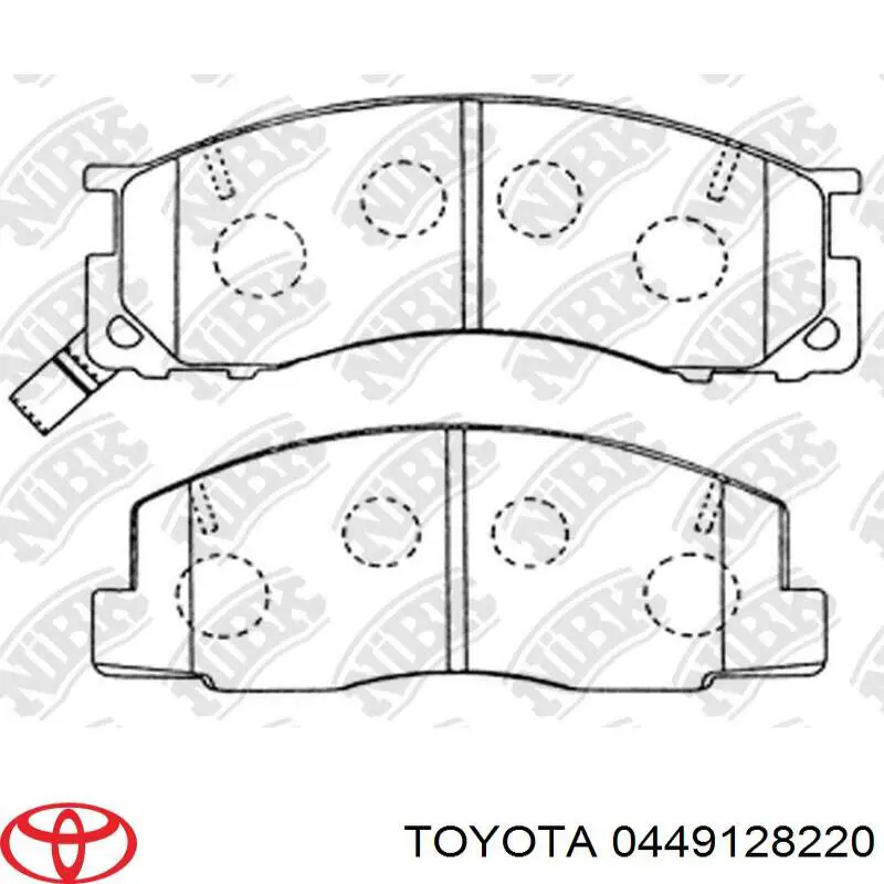 Колодки гальмівні передні, дискові 0449128220 Toyota