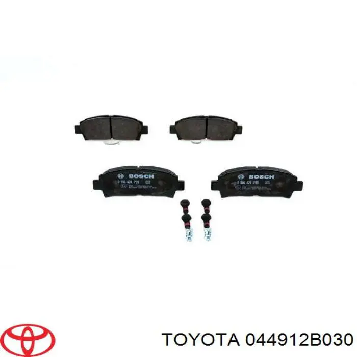 044912B030 Toyota колодки гальмівні передні, дискові