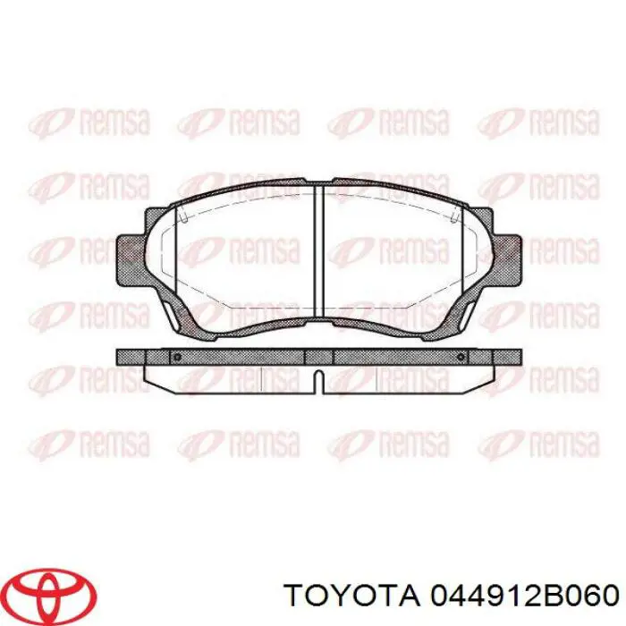 044912B060 Toyota колодки гальмівні передні, дискові