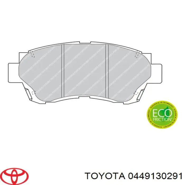 Гальмівні колодки Toyota 0449130291 ціна, від 23.17 USD