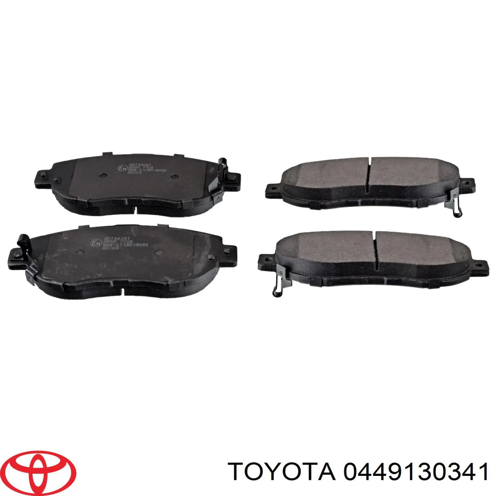 Колодки гальмівні передні, дискові 0449130341 Toyota