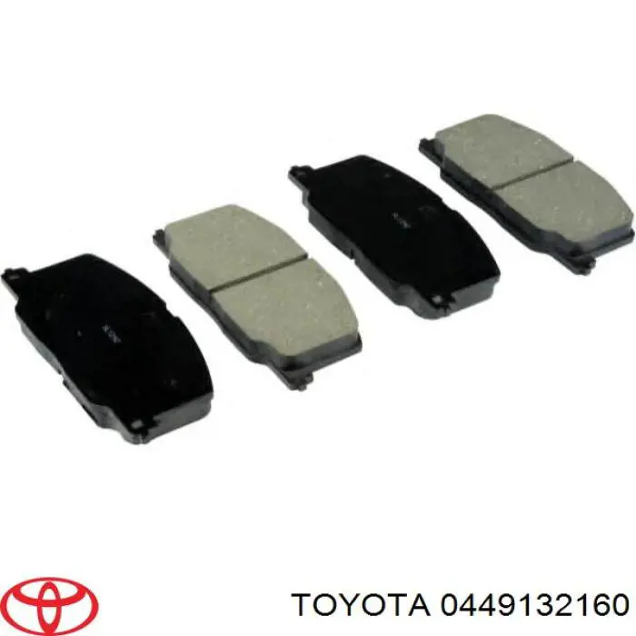 Колодки гальмівні передні, дискові 0449132160 Toyota