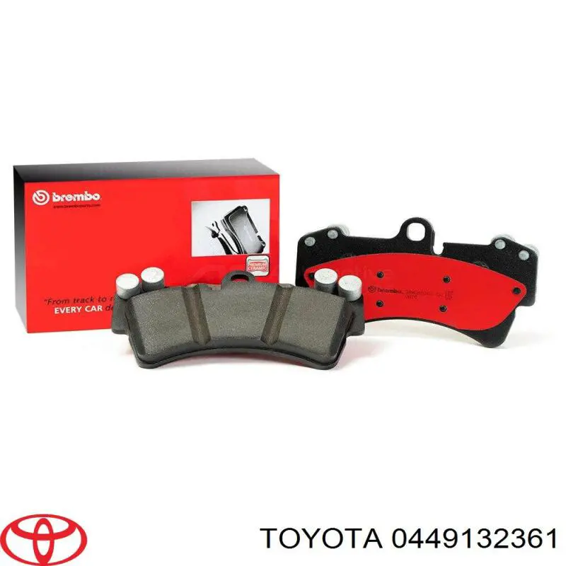 Колодки гальмівні передні, дискові 0449132361 Toyota