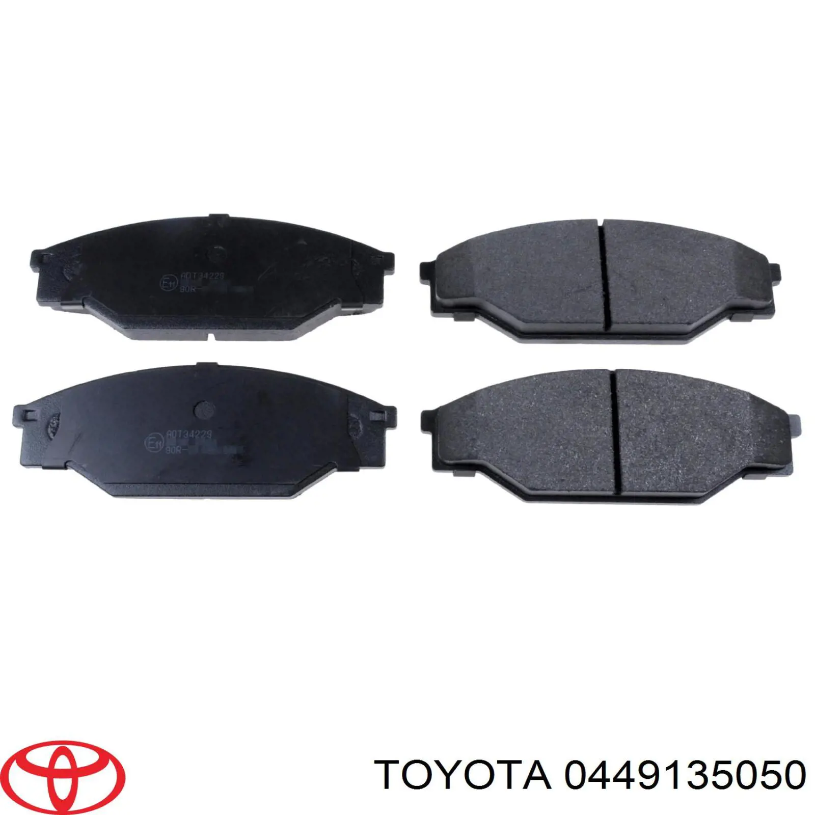 Колодки гальмівні передні, дискові 0449135050 Toyota