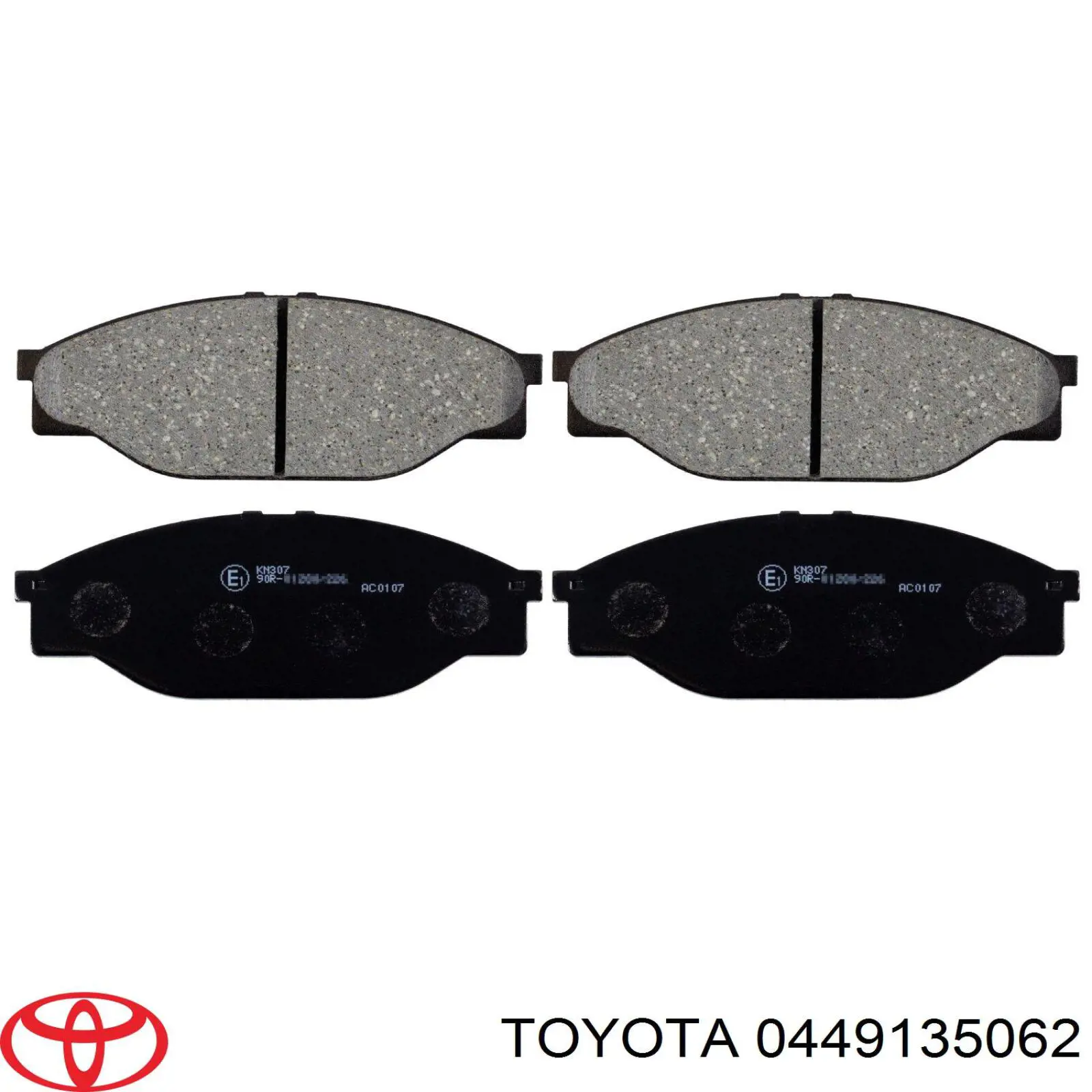 Колодки гальмівні передні, дискові 0449135062 Toyota