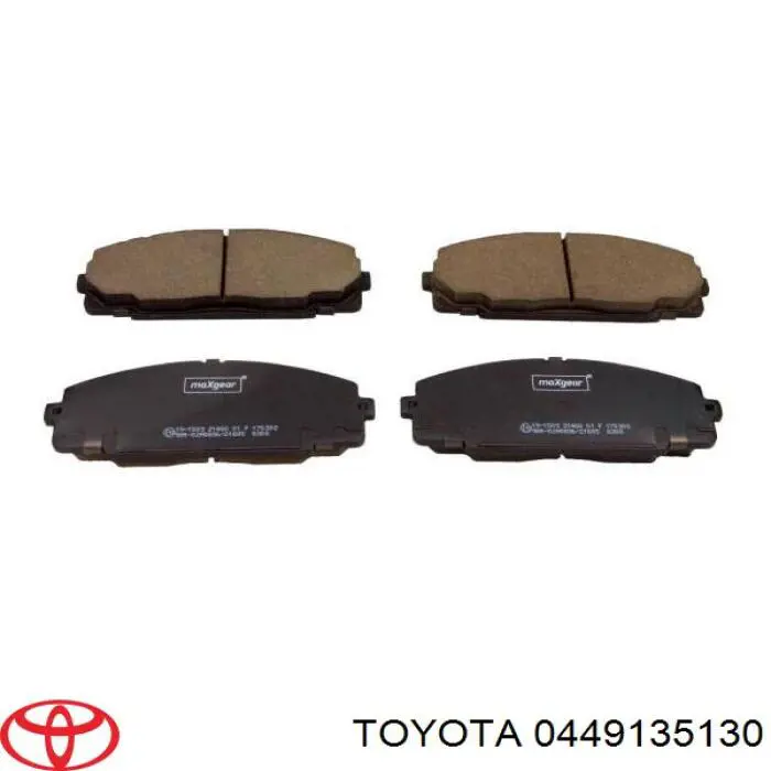 0449135130 Toyota колодки гальмівні передні, дискові
