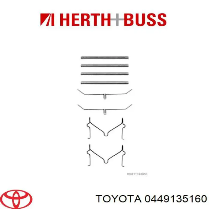 Передні тормозні колодки 0449135160 Toyota
