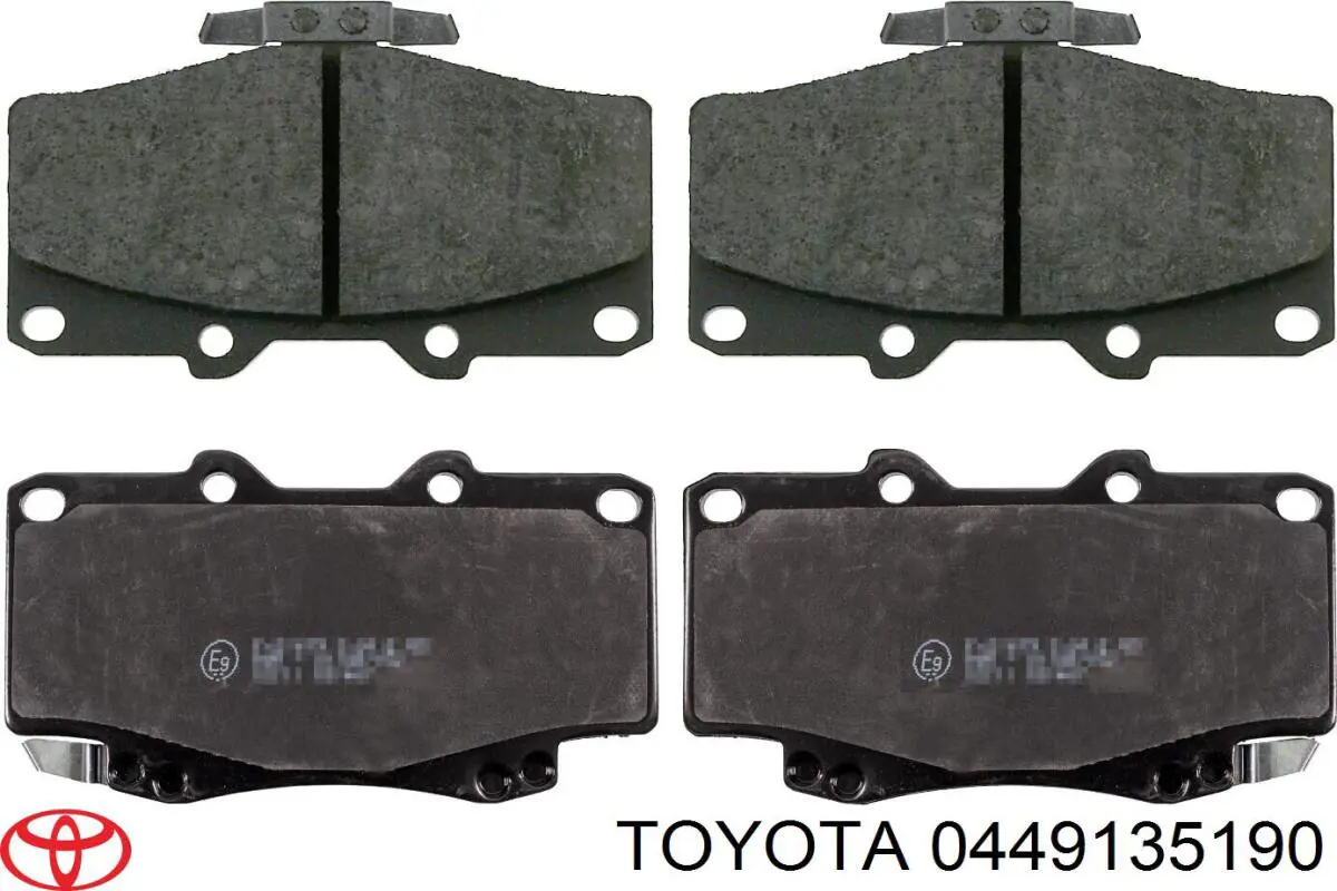 Колодки гальмівні передні, дискові 0449135190 Toyota