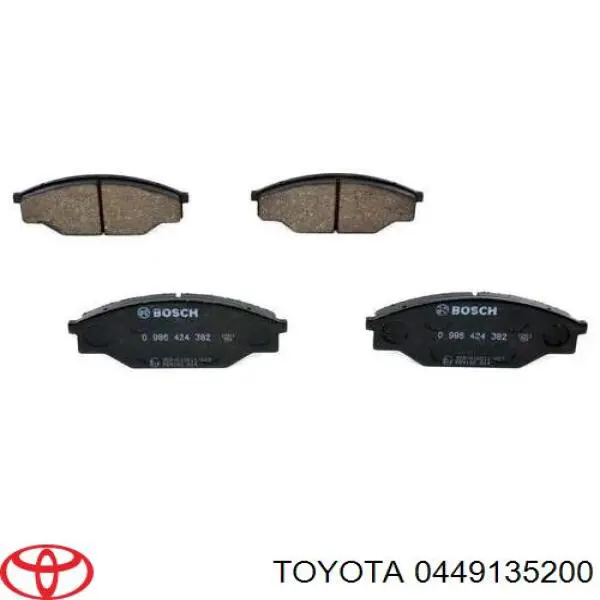 Гальмівні колодки Toyota 0449135200 ціна, від 13.92 USD