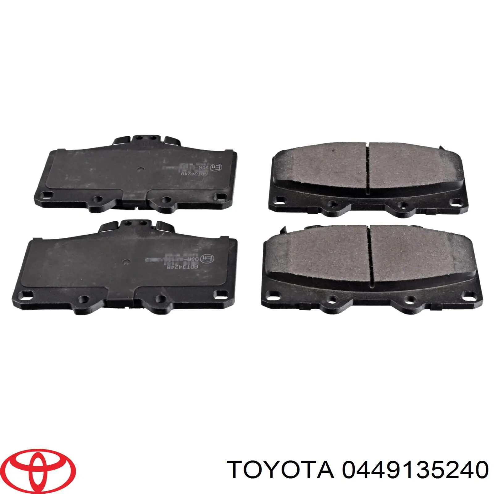 Колодки гальмівні передні, дискові 0449135240 Toyota