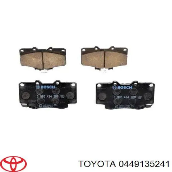 0449135241 Toyota колодки гальмівні передні, дискові