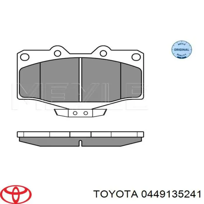 Передні тормозні колодки 0449135241 Toyota