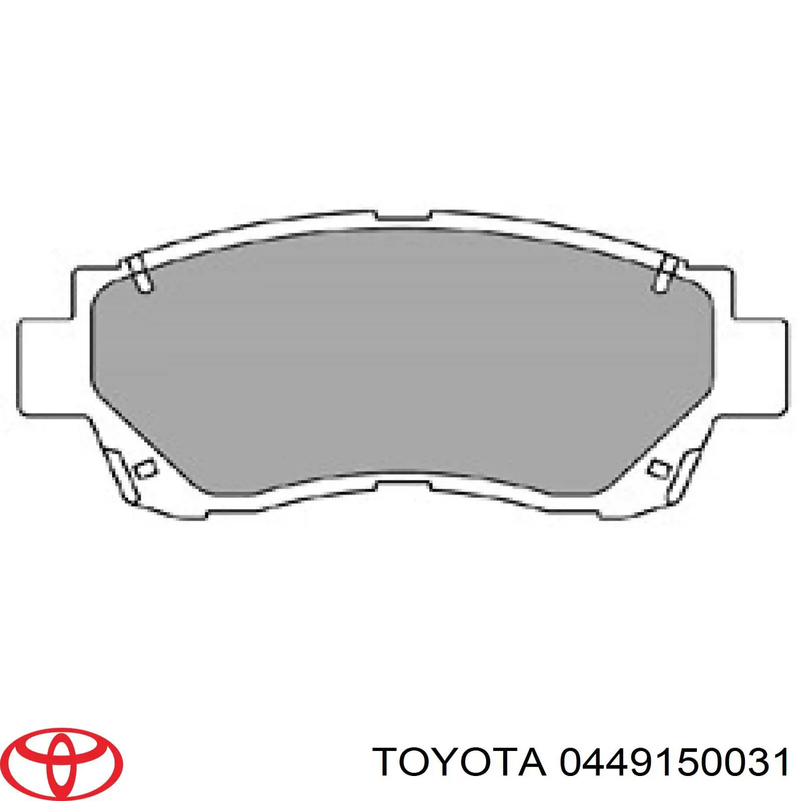 Колодки гальмівні передні, дискові 0449150031 Toyota