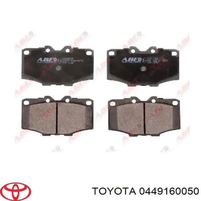 Колодки гальмівні передні, дискові 0449160050 Toyota