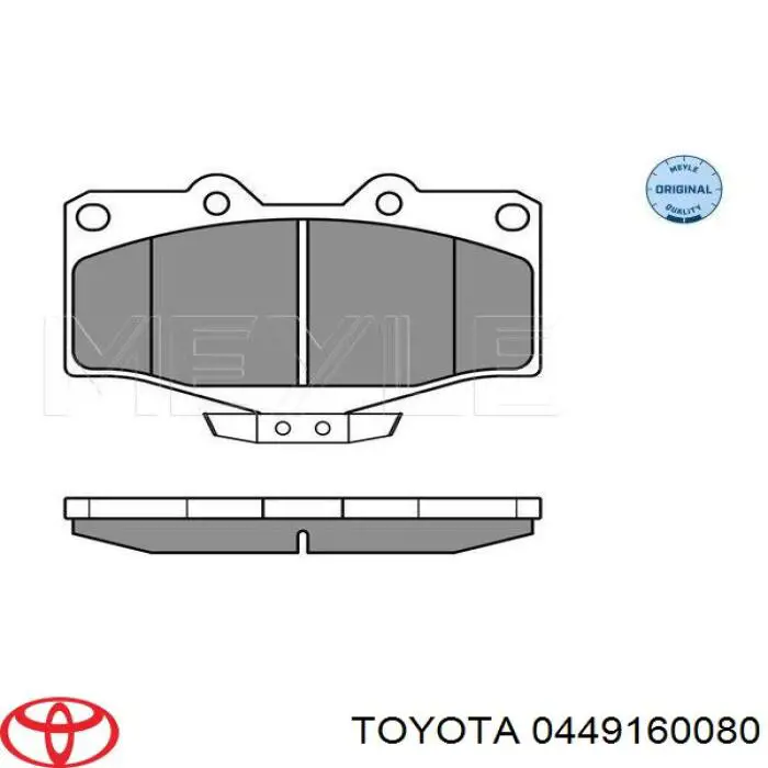 Передні тормозні колодки 0449160080 Toyota