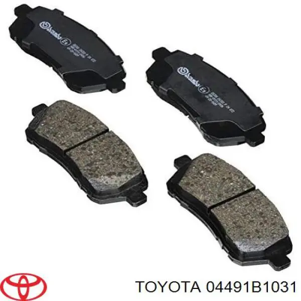 Колодки гальмівні передні, дискові 04491B1031 Toyota