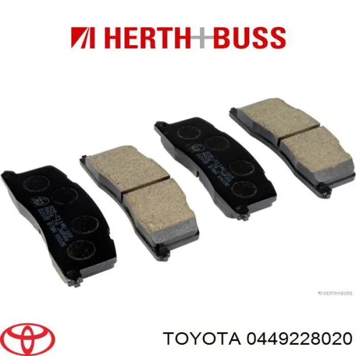 0449228020 Toyota Колодки гальмівні задні, дискові