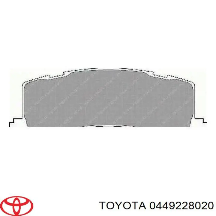 Задні гальмівні колодки Toyota 0449228020 ціна, від 21.10 USD