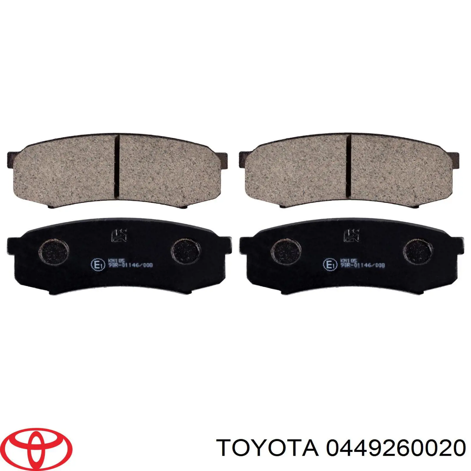 0449260020 Toyota колодки гальмові задні, дискові