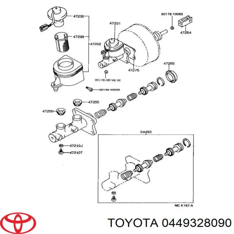 0449328090 Toyota Ремкомплект головного гальмівного циліндру