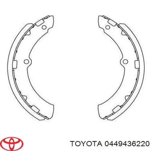 Колодки гальмові задні, барабанні 0449436220 Toyota