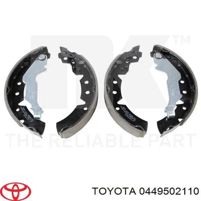 Колодки гальмові задні, барабанні 0449502110 Toyota