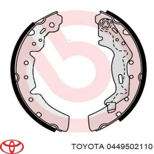 0449502110 Toyota Колодки гальмівні задні, барабанні