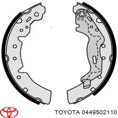 Колодки гальмові задні, барабанні Toyota 0449502110 ціна, від 20.45 USD