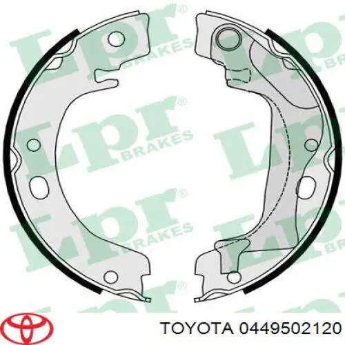 Колодки гальмові задні, барабанні 0449502120 Toyota