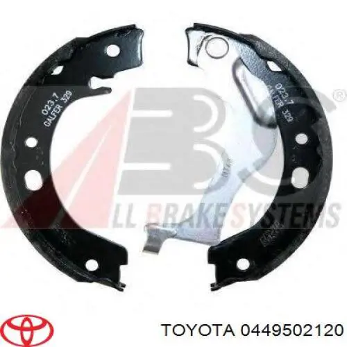 Колодки гальмові задні, барабанні Toyota 0449502120 ціна, від 23.09 USD