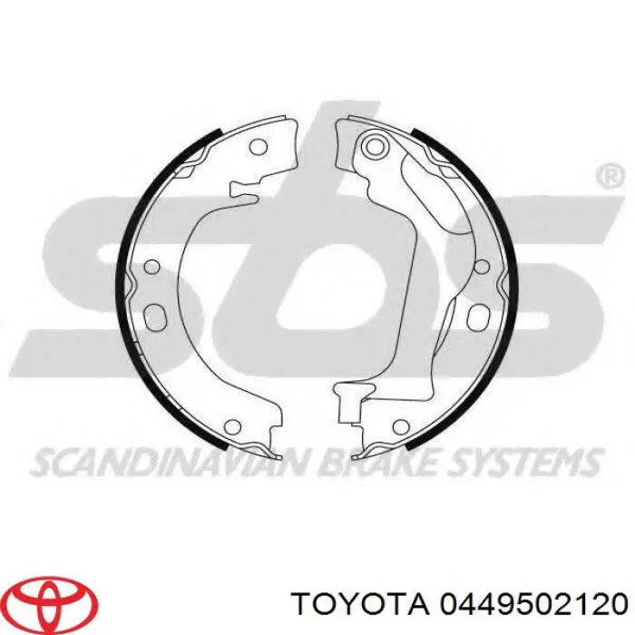 Купити 0449502120 Toyota Колодки гальмові задні, барабанні