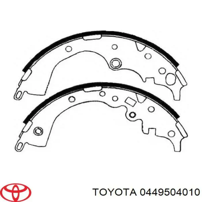 Колодки гальмові задні, барабанні 0449504010 Toyota