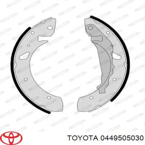 Колодки гальмові задні, барабанні Toyota 0449505030 ціна, від 21.62 USD