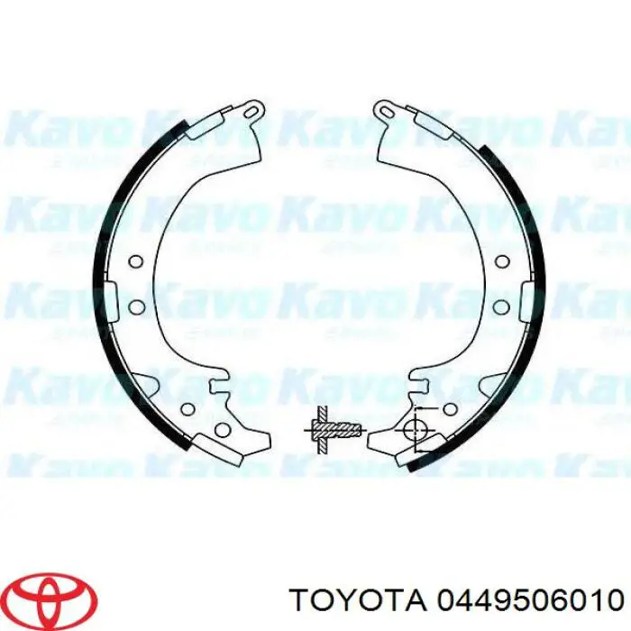 Колодки гальмові задні, барабанні Toyota 0449506010 ціна, від 18.98 USD