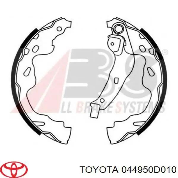 Колодки гальмові задні, барабанні Toyota 044950D010 ціна, від 16.71 USD