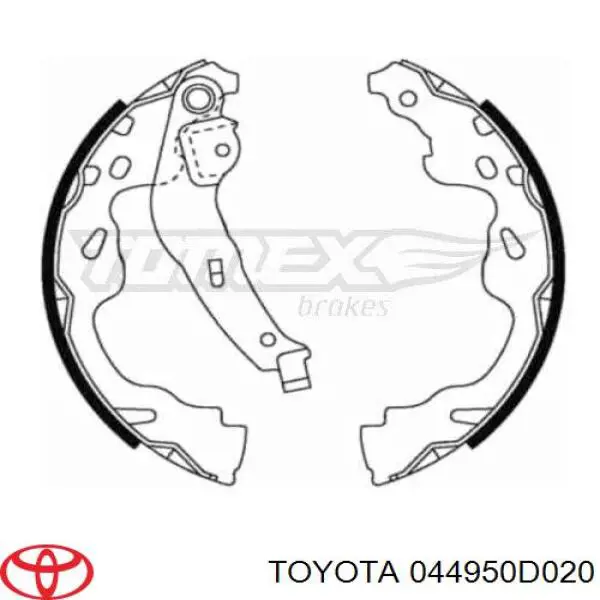 044950D020 Toyota колодки гальмові задні, барабанні